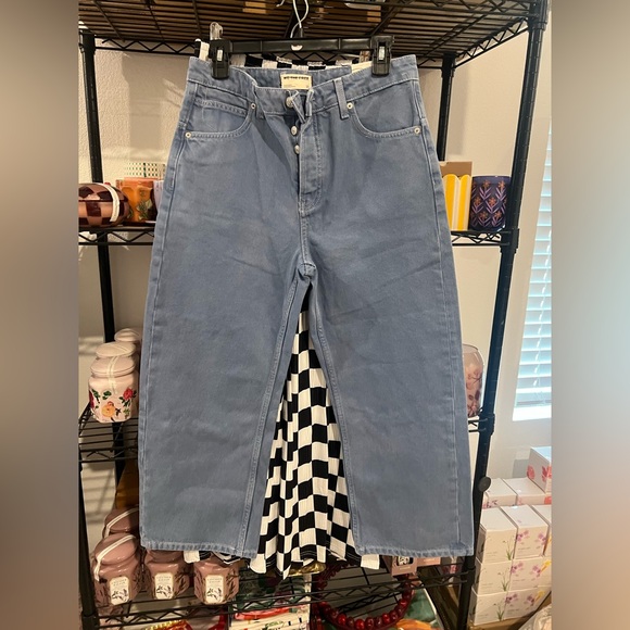 FREE PEOPLE DEEP TRANCE MID-RISE DROPPED BOYFRIEND DENIM, OCEAN, Sz 27  NWT - Picture 6 of 8